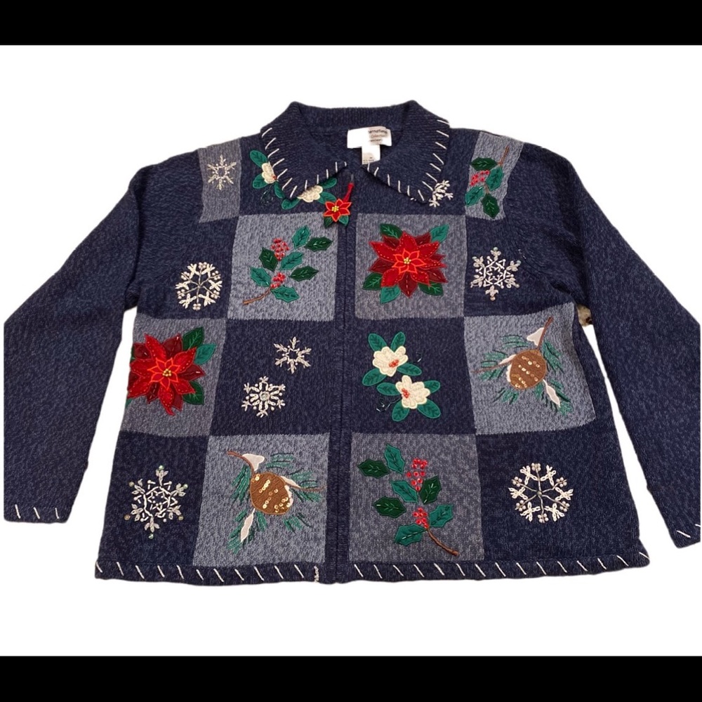 Vintage Tiara International Christmas Collection Holiday Sweater